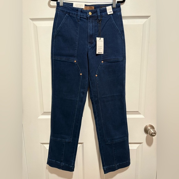 Judy Blue Vintage Horizon High Rise Work Wear Utility Straight Fit Jean NWT - Picture 5 of 17